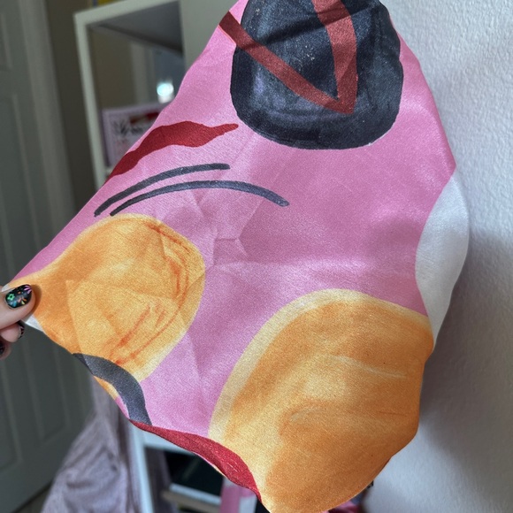 Anthropologie Aureta Studio Printed Puff-Sleeve Cutout Dress size L - Picture 6 of 7